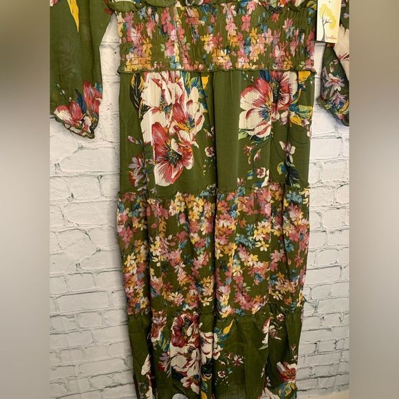 NWT Anthropologie fig & flowers tiered maxi dress. Large - Picture 9 of 9